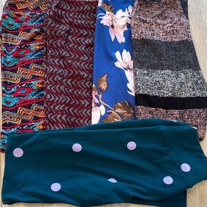 NEW OS Colorful Patterned Leggings Set